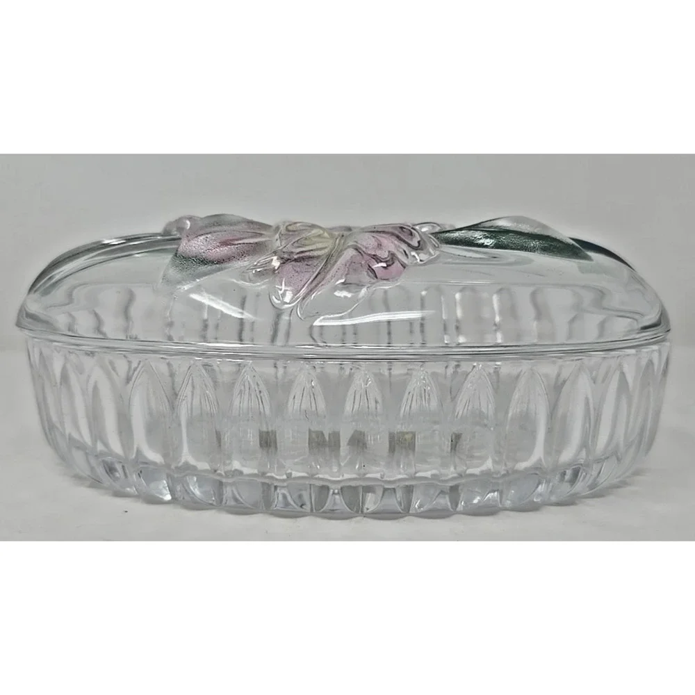 Studio Nova Japan iris Delight Oval candy‎ Dish 7” Frosted Iris U25